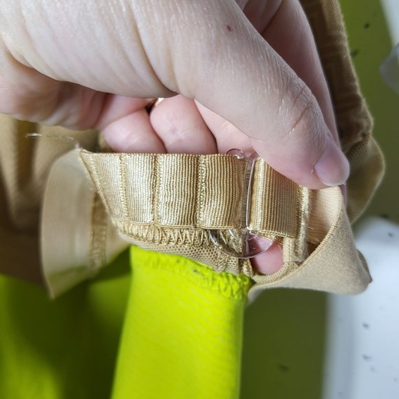 Lululemon Women's Yellow Striped Racerback Tank Top Size 6 Athletic Active Neon - Picture 6 of 9